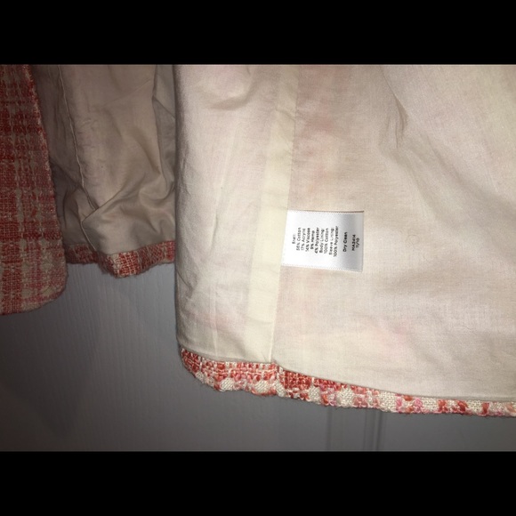 Talbots pink and orange tweed blazer, size 14 - Picture 3 of 6